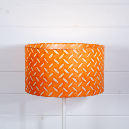 Drum Lamp Shade - P91 - Batik Tread Plate Orange, 35cm(d) x 20cm(h)