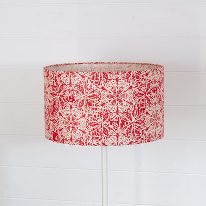Drum Lamp Shade - B137 ~ Butterfly Kaleidoscope Red, 35cm(d) x 20cm(h)