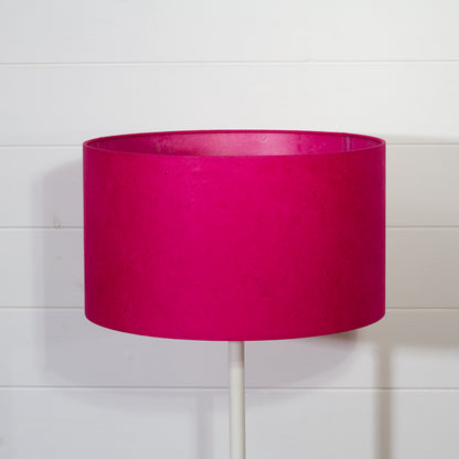Drum Lamp Shade - P57 - Hot Pink Lokta, 35cm(d) x 20cm(h)