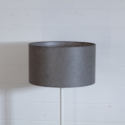 Drum Lamp Shade - P53 - Pewter Grey, 35cm(d) x 20cm(h)