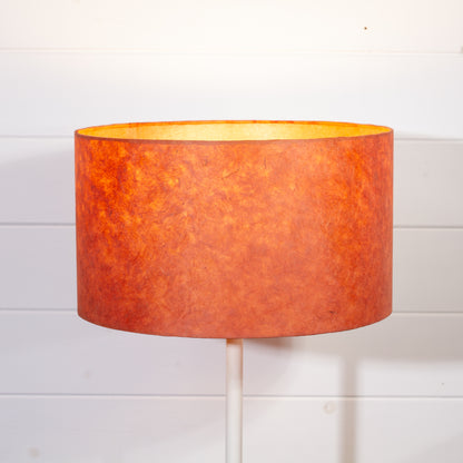 Drum Lamp Shade - P63 - Terracotta Lokta, 35cm(d) x 20cm(h)