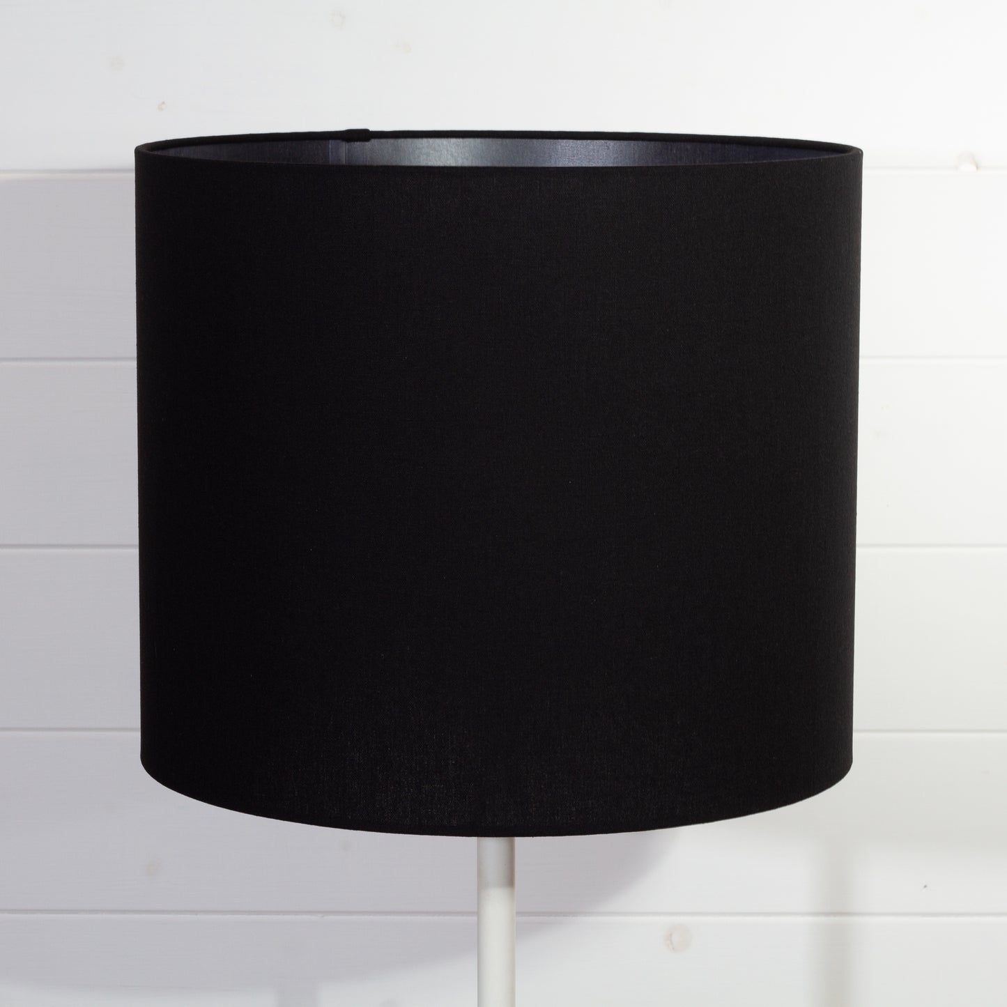 Drum Lamp Shade - F170 ~ Black Linen, 35cm(d) x 30cm(h)