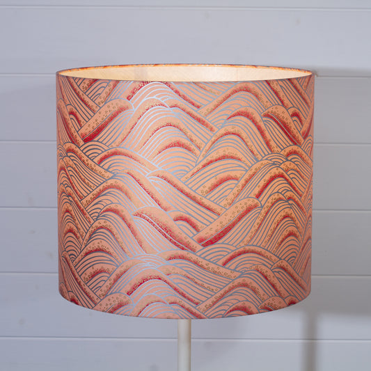 Drum Lamp Shade - W09 ~ Peach Hills, 35cm(d) x 30cm(h)