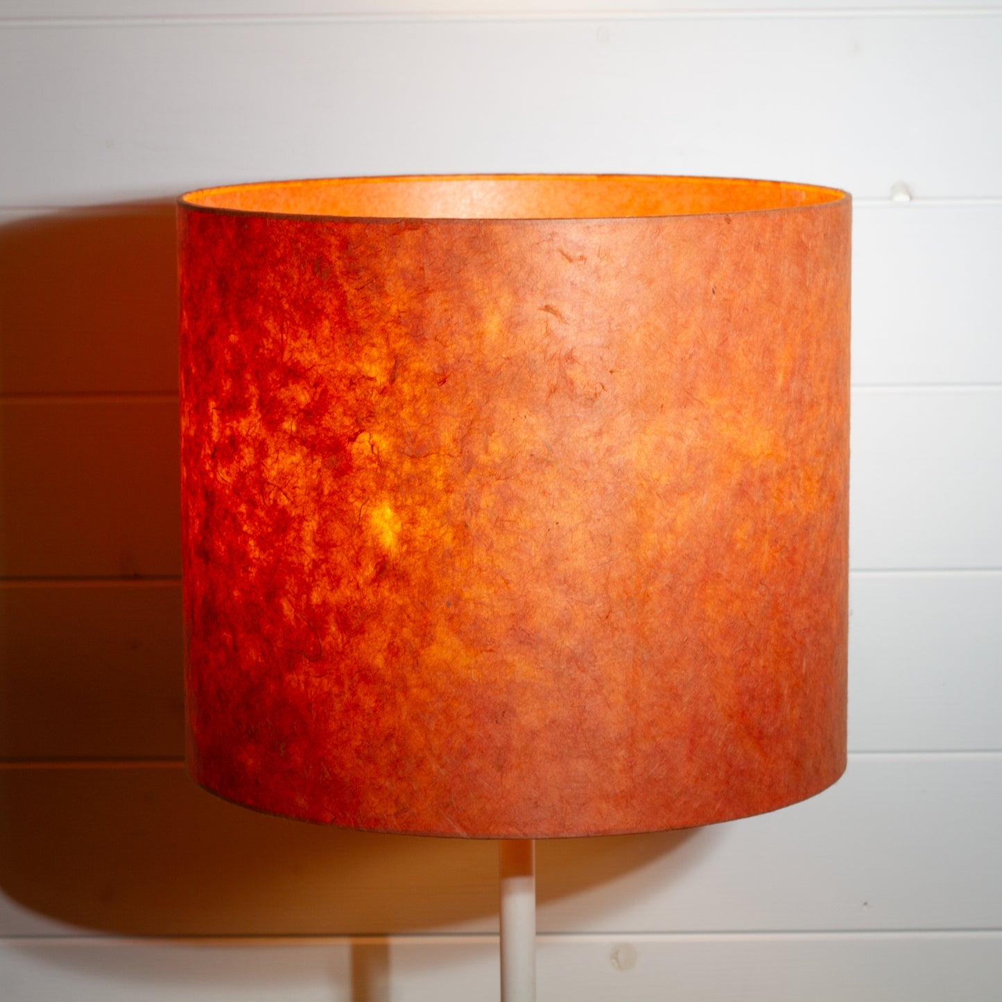 Drum Lamp Shade - P63 - Terracotta Lokta, 35cm(d) x 30cm(h)
