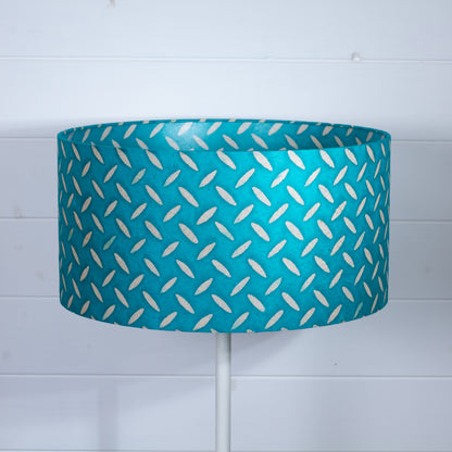 Drum Lamp Shade - P15 - Batik Tread Plate Mint Green, 40cm(d) x 20cm(h)