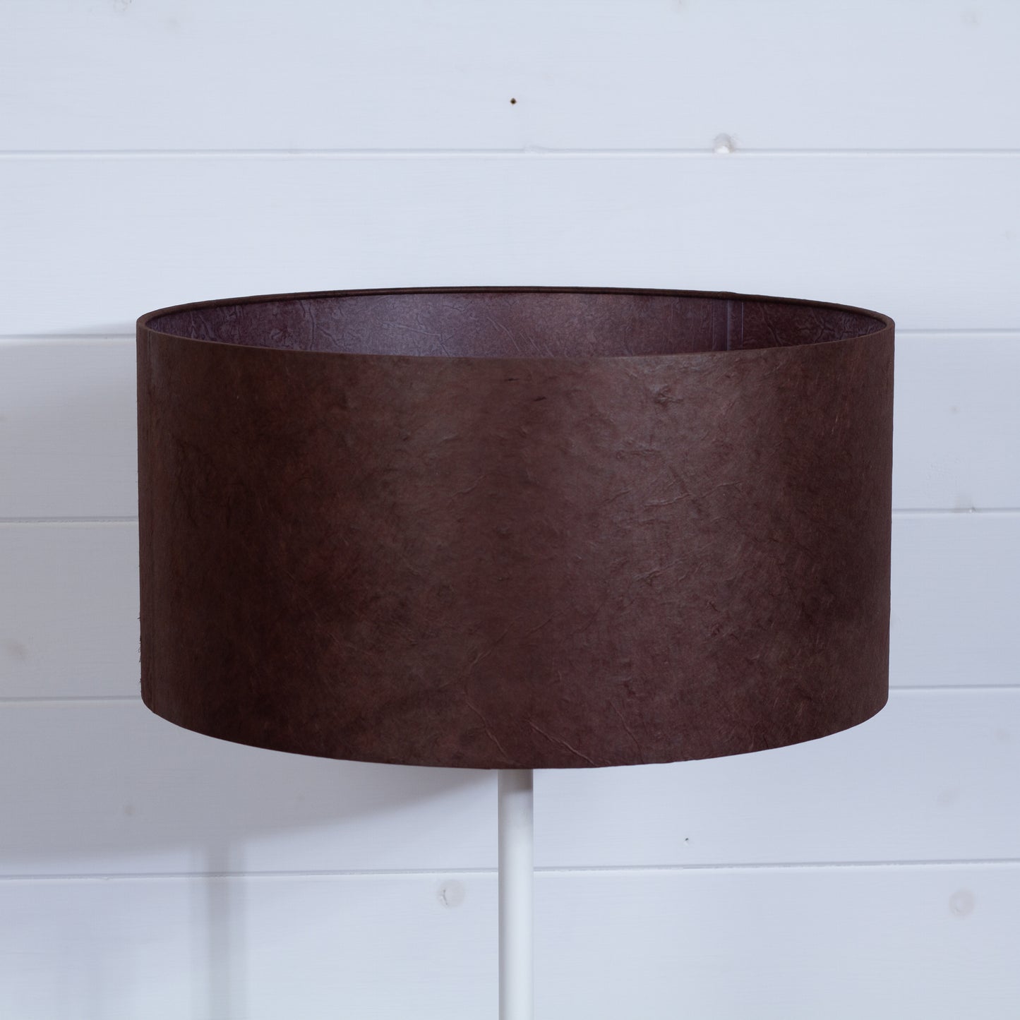 Drum Lamp Shade - P58 - Brown Lokta, 40cm(d) x 20cm(h)