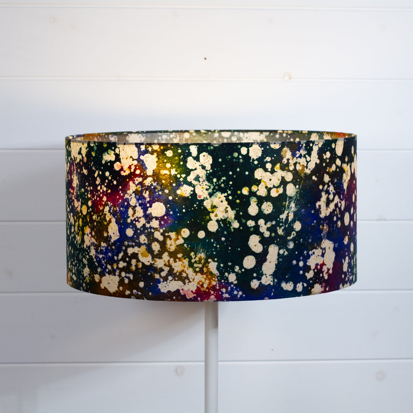 Drum Lamp Shade - B109 ~ Batik Galaxy, 40cm(d) x 20cm(h)