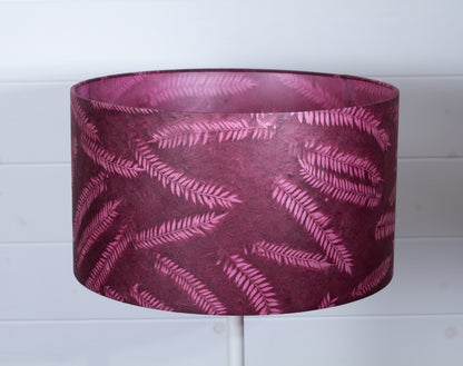 Drum Lamp Shade - P25 - Resistance Dyed Pink Fern, 40cm(d) x 20cm(h)