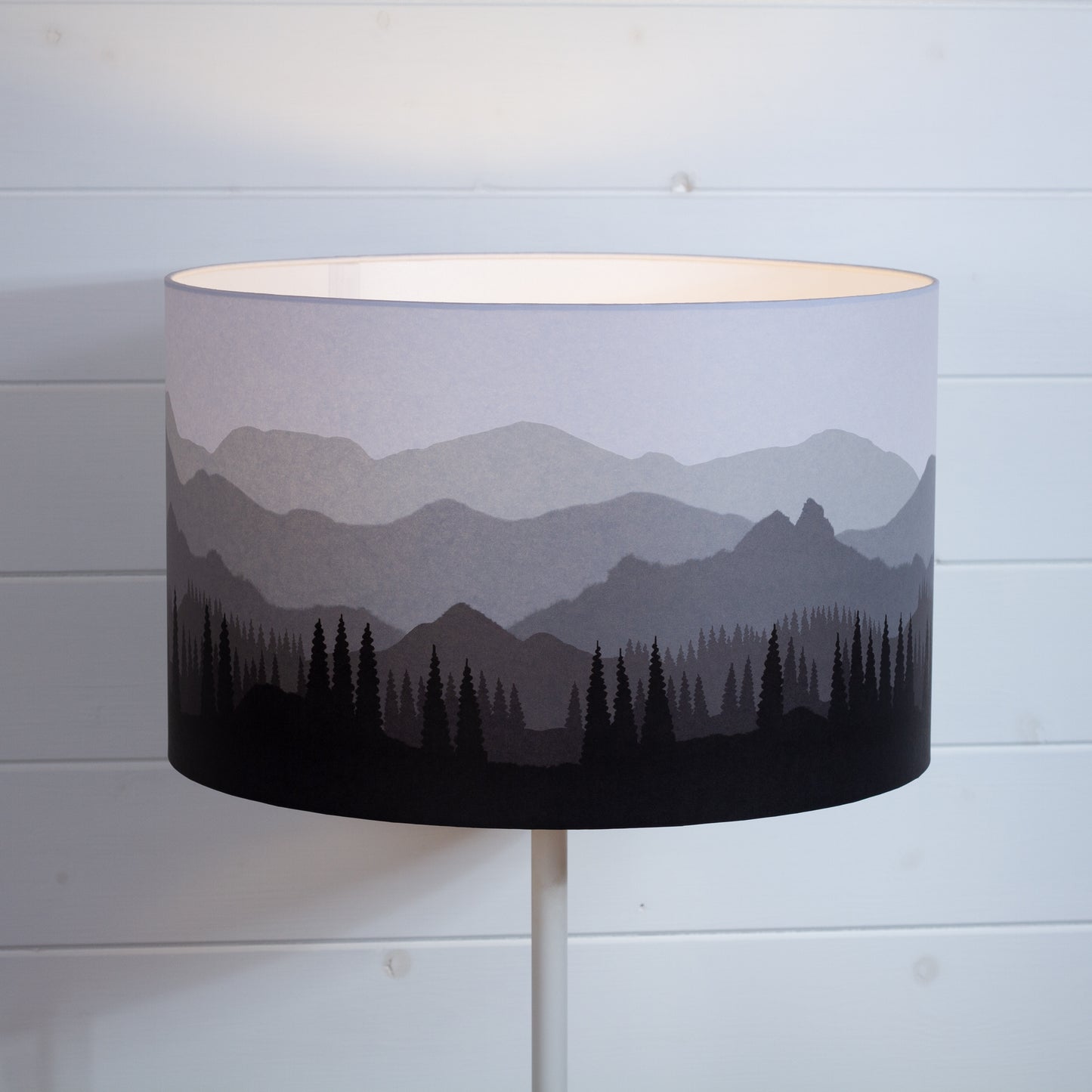 Landscape #4 Print Drum Lamp Shade 40cm(d) x 25cm(h) - 7 Colour Options