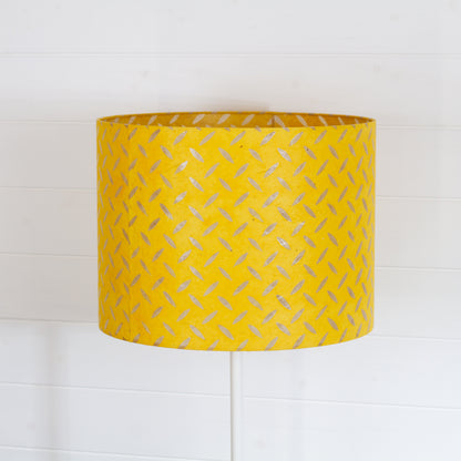 Drum Lamp Shade - P89 ~ Batik Tread Plate Yellow, 40cm(d) x 30cm(h)