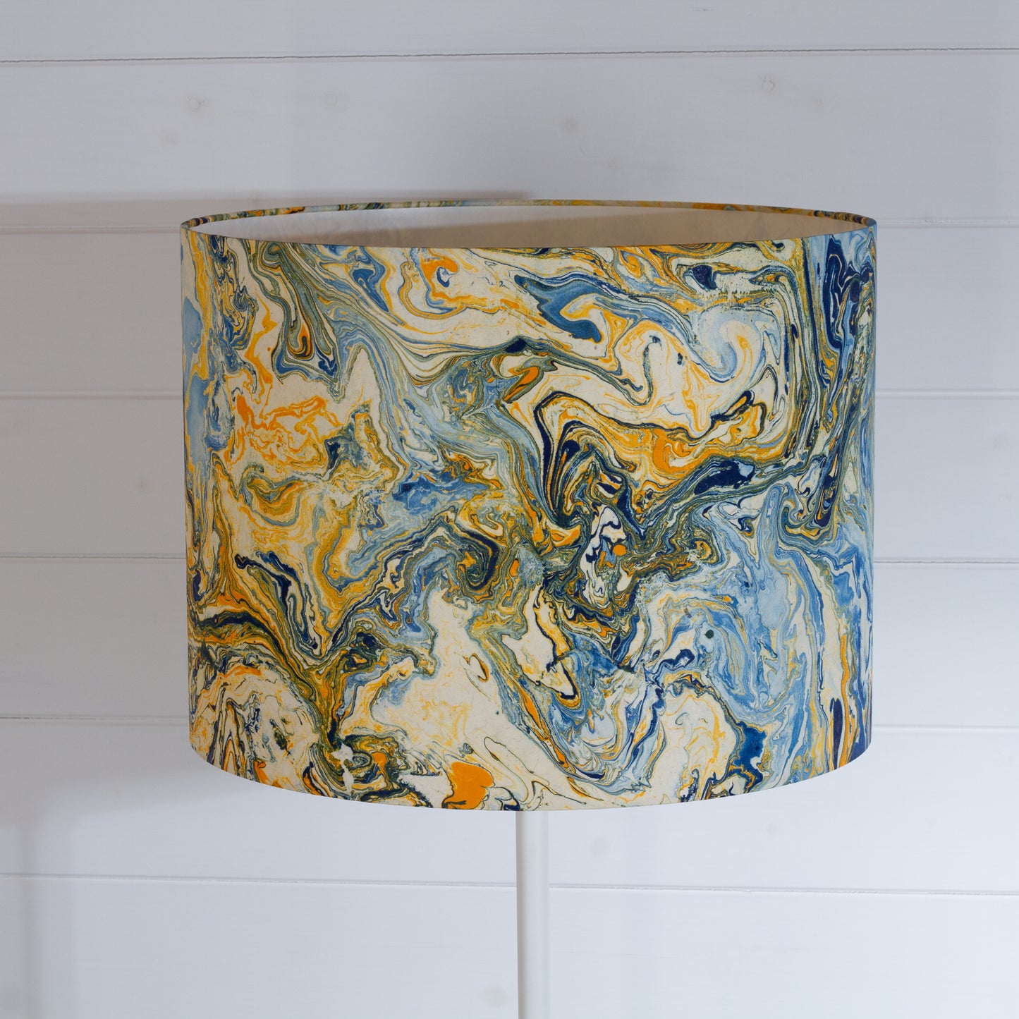 Drum Lamp Shade - B139 ~ Coastline Marble, 40cm(d) x 30cm(h)