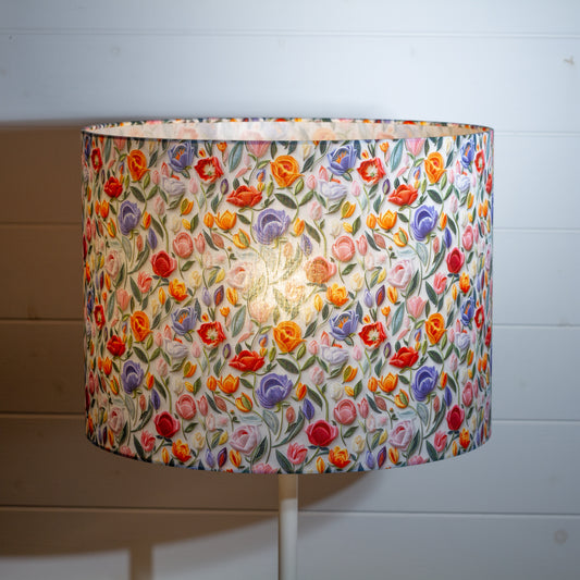 Drum Lamp Shade - F150 ~ Tulip Stems, 40cm(d) x 30cm(h)