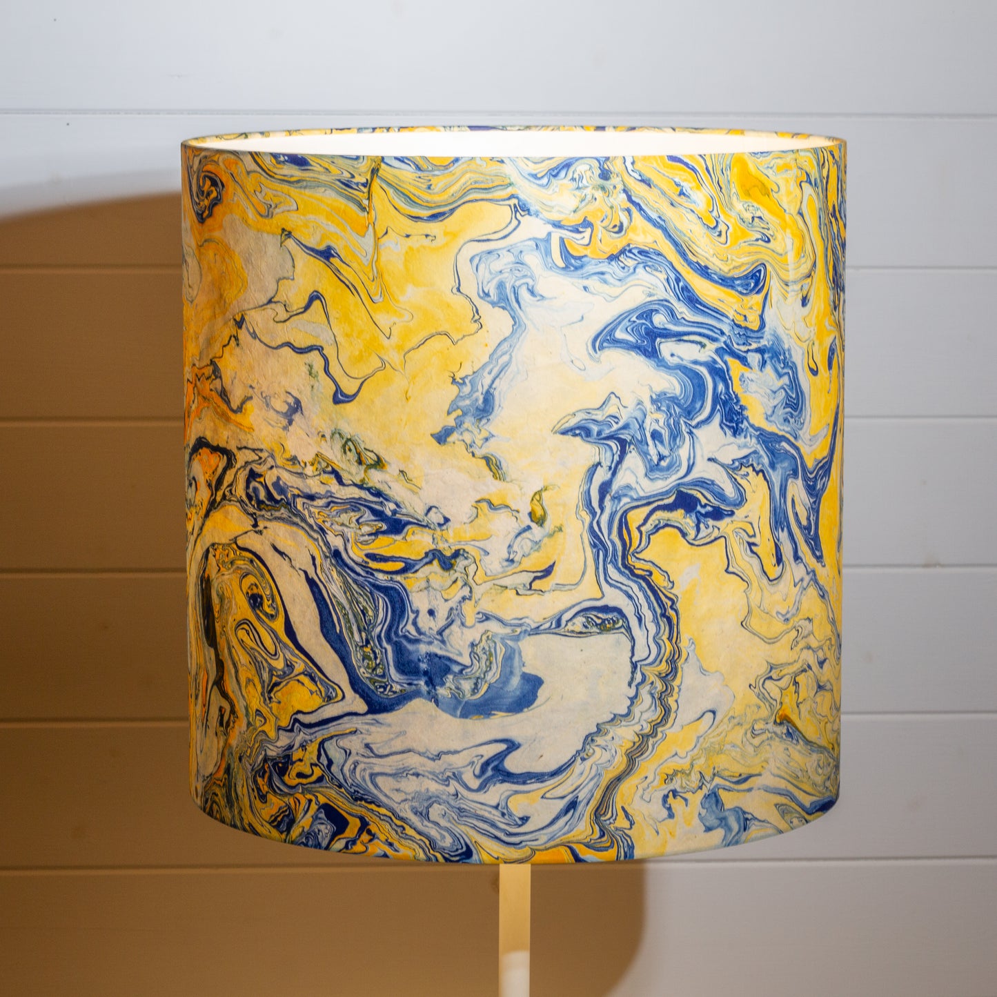 Drum Lamp Shade - B139 ~ Coastline Marble, 40cm(d) x 40cm(h)