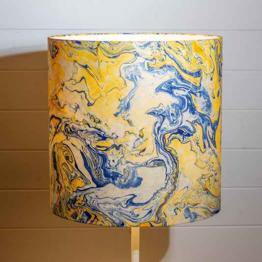 Drum Lamp Shade - B139 ~ Coastline Marble, 40cm(d) x 40cm(h)