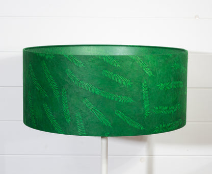 Drum Lamp Shade - P27 Green Fern, 45cm(d) x 20cm(h)