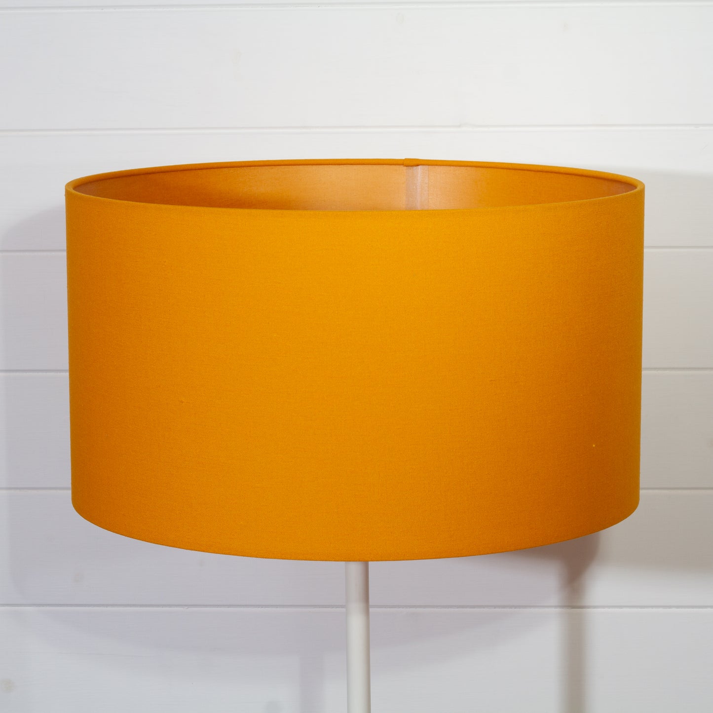Drum Lamp Shade - F180 ~ Yellow Ochre Linen Fabric, 45cm(d) x 25cm(h)