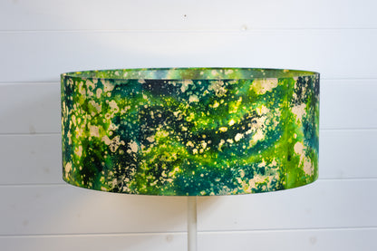 Drum Lamp Shade - B114 ~ Batik Canopy Greens, 50cm(d) x 20cm(h)