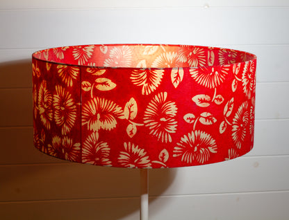 Drum Lamp Shades 50cm(d) x 20cm(h) ~  B118 Batik Peony Red