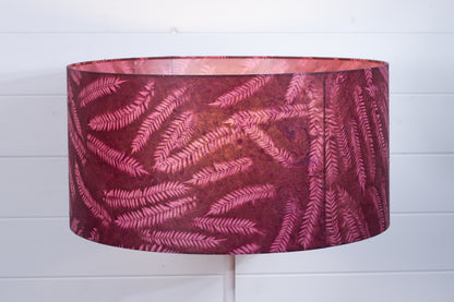 Drum Lamp Shade - P25 - Resistance Dyed Pink Fern, 50cm(d) x 25cm(h)