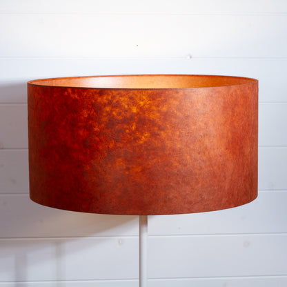 Drum Lamp Shade - P63 - Terracota Lokta, 50cm(d) x 25cm(h)