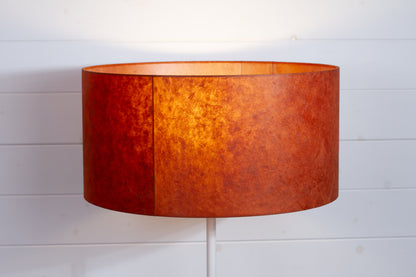 Drum Lamp Shade - P63 - Terracotta Lokta, 60cm(d) x 30cm(h)
