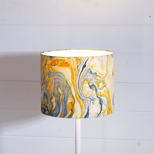 Drum Lamp Shade - B139 ~ Coastline Marble, 25cm x 20cm