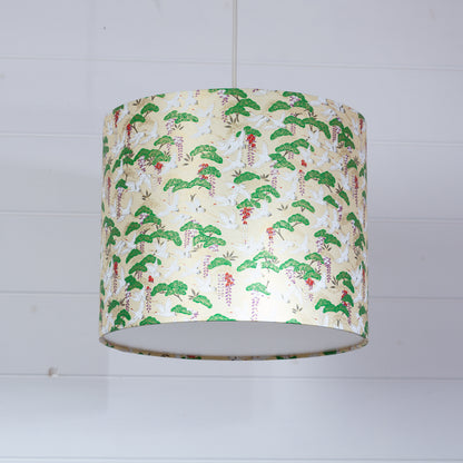 Drum Lamp Shade - W05 ~ Cranes, 30cm(d) x 25cm(h)