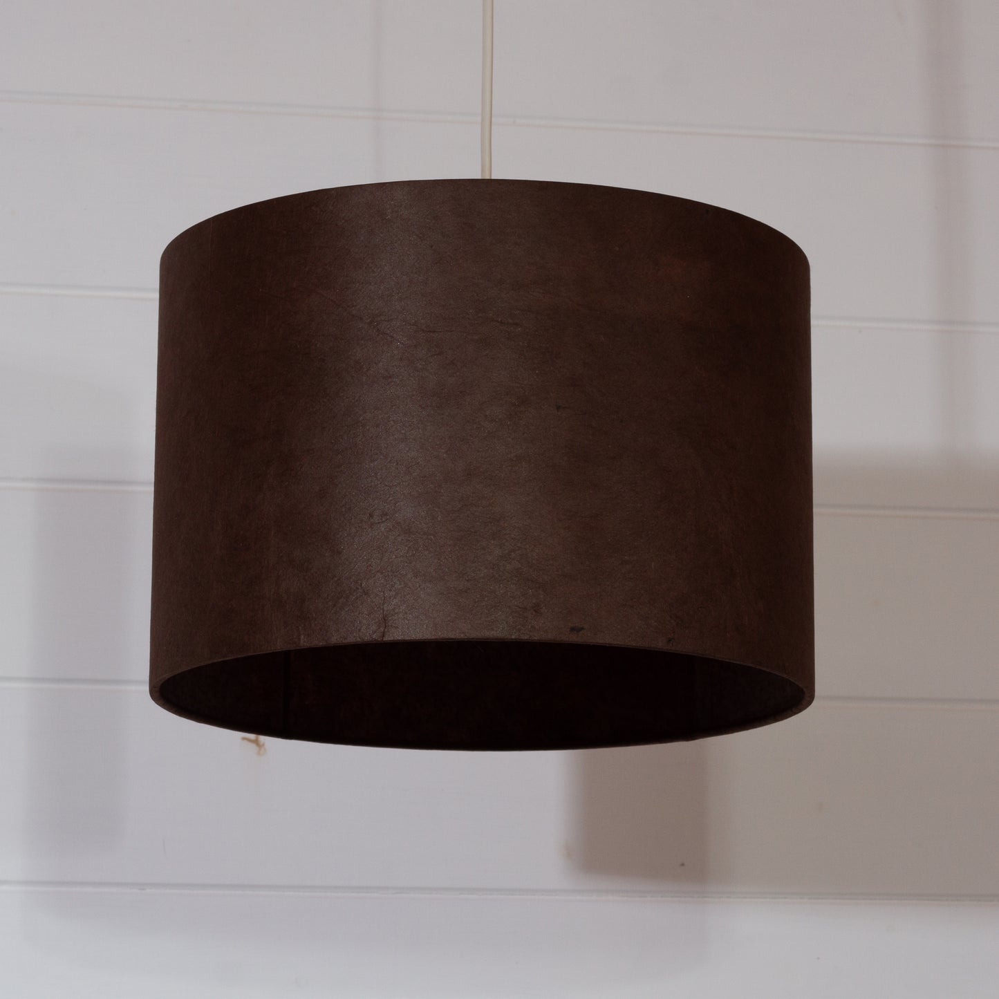 Drum Lamp Shade - P58 - Brown Lokta, 30cm(d) x 20cm(h)