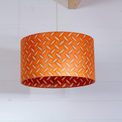 Drum Lamp Shade - P91 - Batik Tread Plate Orange, 35cm(d) x 20cm(h)