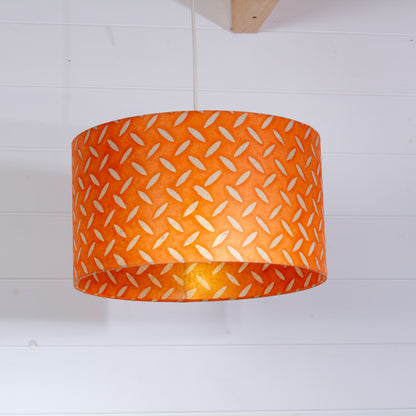 Drum Lamp Shade - P91 - Batik Tread Plate Orange, 35cm(d) x 20cm(h)