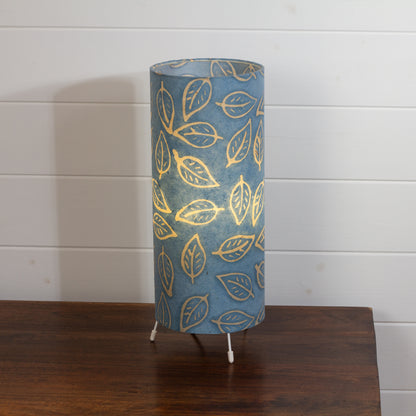 Free Standing Table Lamp Small - P31 ~ Batik Leaf on Blue