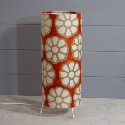 Free Standing Table Lamp Small - P20 ~ Batik Big Flower on Brown