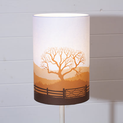 Landscape Gate Print Drum Lamp Shade 20cm(d) x 30cm(h) - 9 Colour Options
