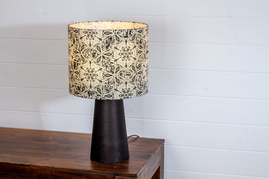 Matching Table Lamp Medium with Drum Lamp Shade ~ Butterfly Kaleidoscope Black (B136)