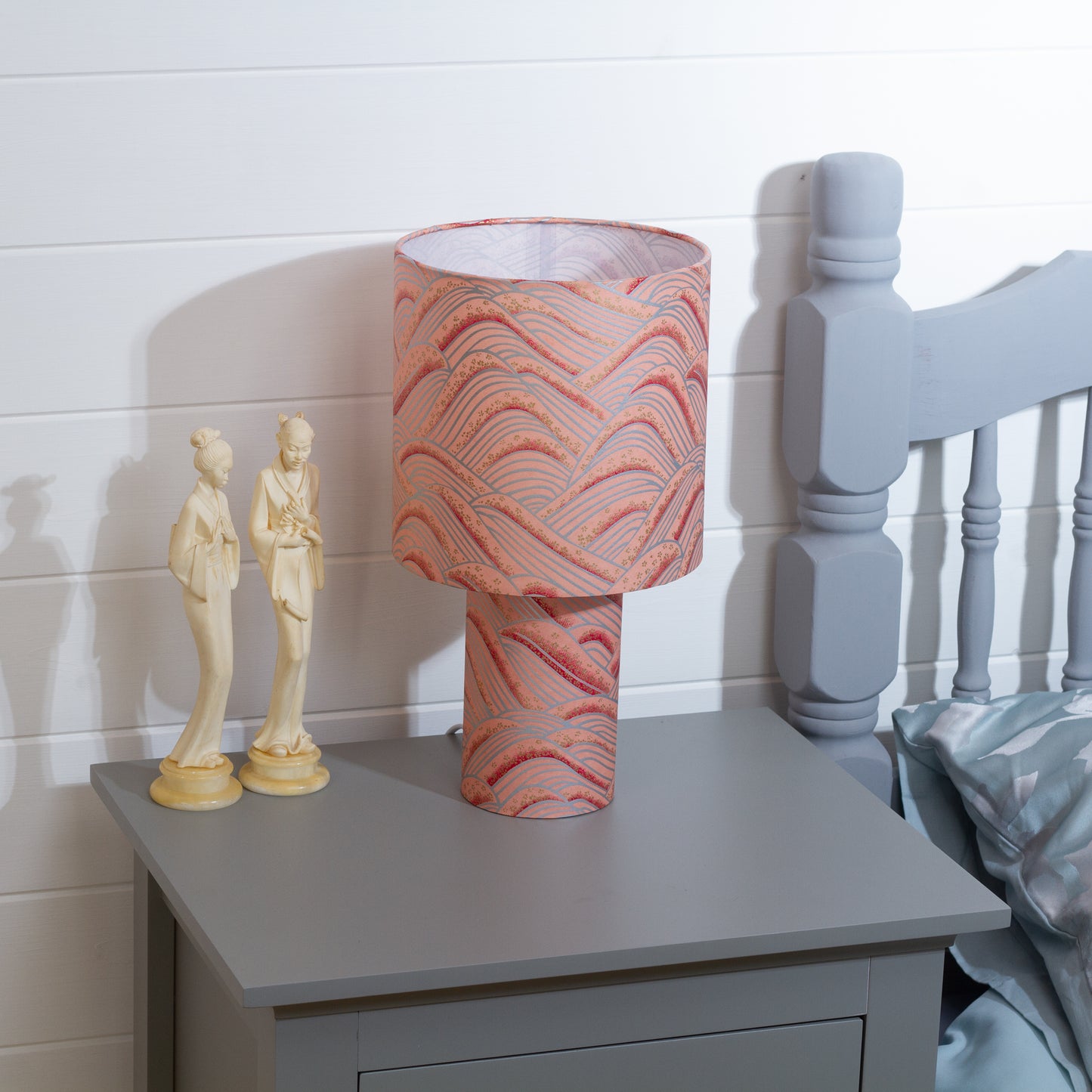 Matching Table Lamp Small with Drum Lamp Shade ~ W09 ~ Peach Hills