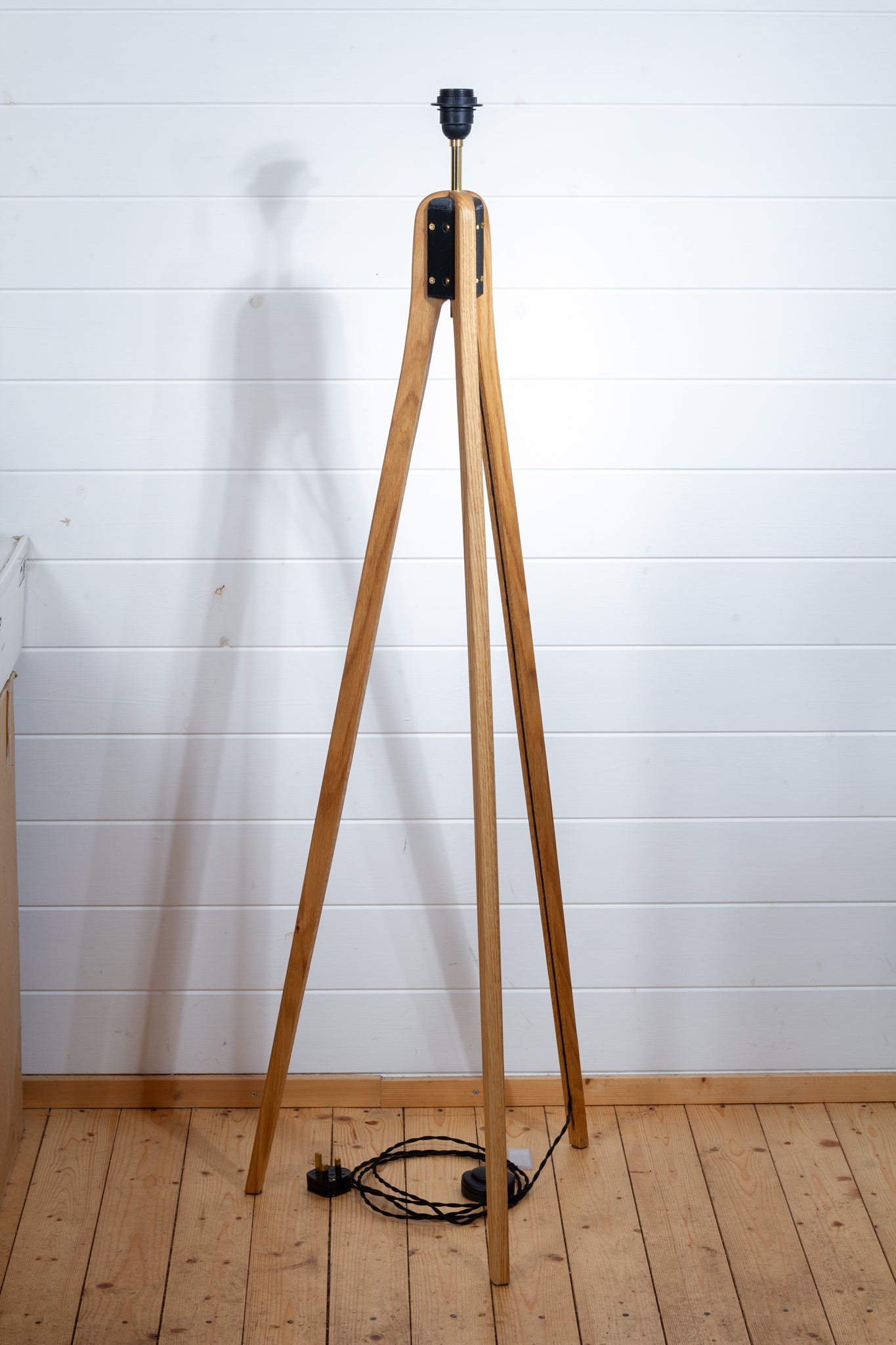 Handmade Oak Tripod Floor Lamp (Base only)