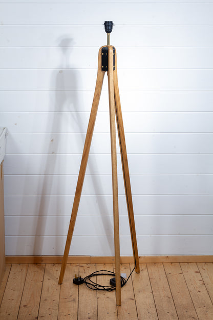 Handmade Oak Tripod Floor Lamp (Base only)