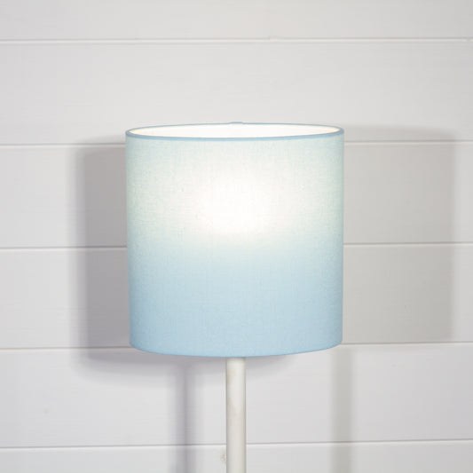 Oval Lamp Shades F190 ~ Baby Blue Linen