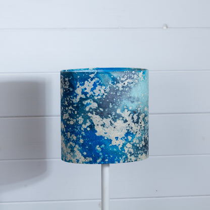 Oval Lamp Shade 20cm(w) x 20cm(h) x 13cm(d) - B113 ~ Batik Ocean Blues