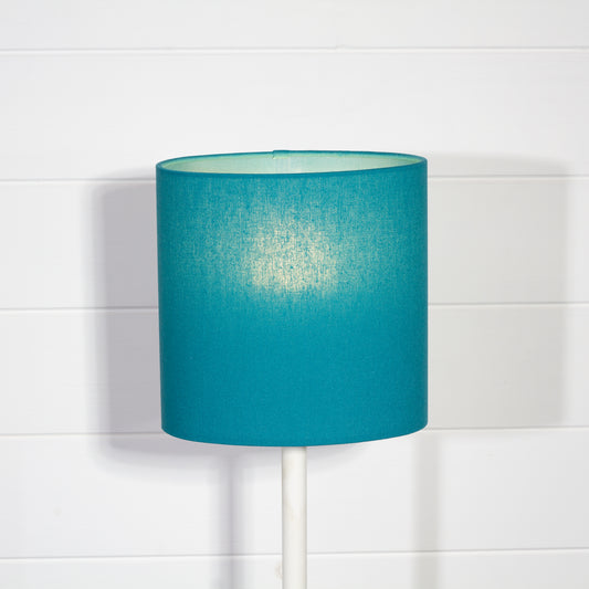 Oval Lamp Shades F185 ~ Teal Linen