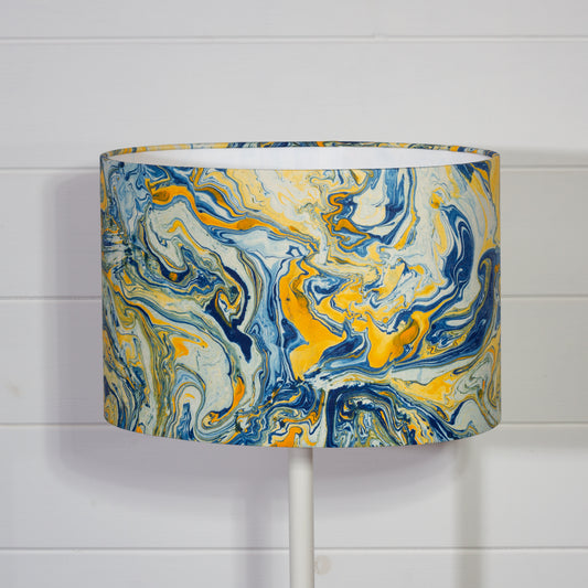 Oval Lamp Shade -  B139 ~ Coastline Marble, 30cm(w) x 20cm(h) x 22cm(d)