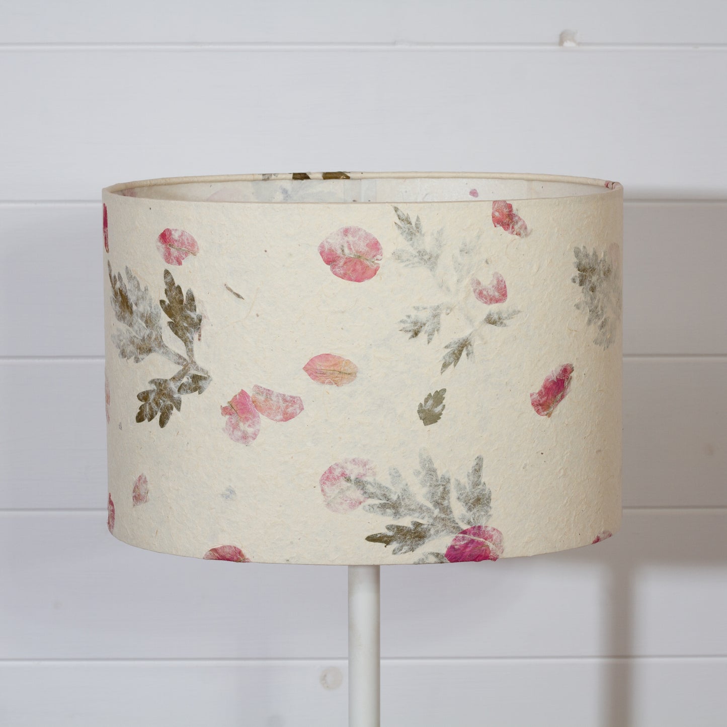 Oval Lamp Shade - B142 ~ Leaves and Flowers, 30cm(w) x 20cm(h) x 22cm(d)