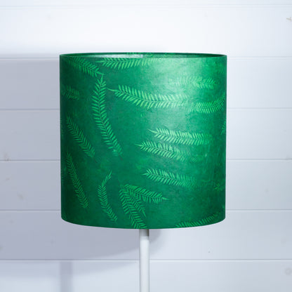 Oval Lamp Shade - P27 - Resistance Dyed Green Fern, 30cm(w) x 30cm(h) x 22cm(d)