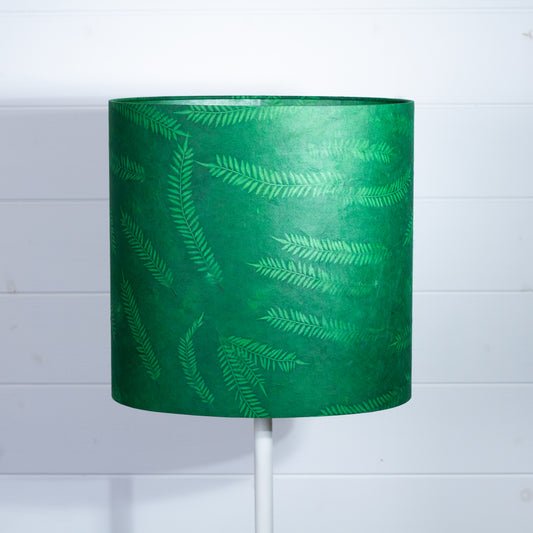 Oval Lamp Shade - P27 - Resistance Dyed Green Fern, 30cm(w) x 30cm(h) x 22cm(d)