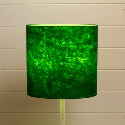 Oval Lamp Shade - P27 - Resistance Dyed Green Fern, 30cm(w) x 30cm(h) x 22cm(d)