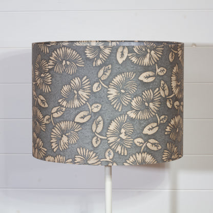 Oval Lamp Shades B119 ~ Batik Peony Grey