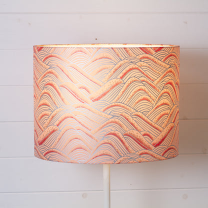 Oval Lamp Shade - W09 ~ Peach Hills, 40cm(w) x 30cm(h) x 30cm(d)