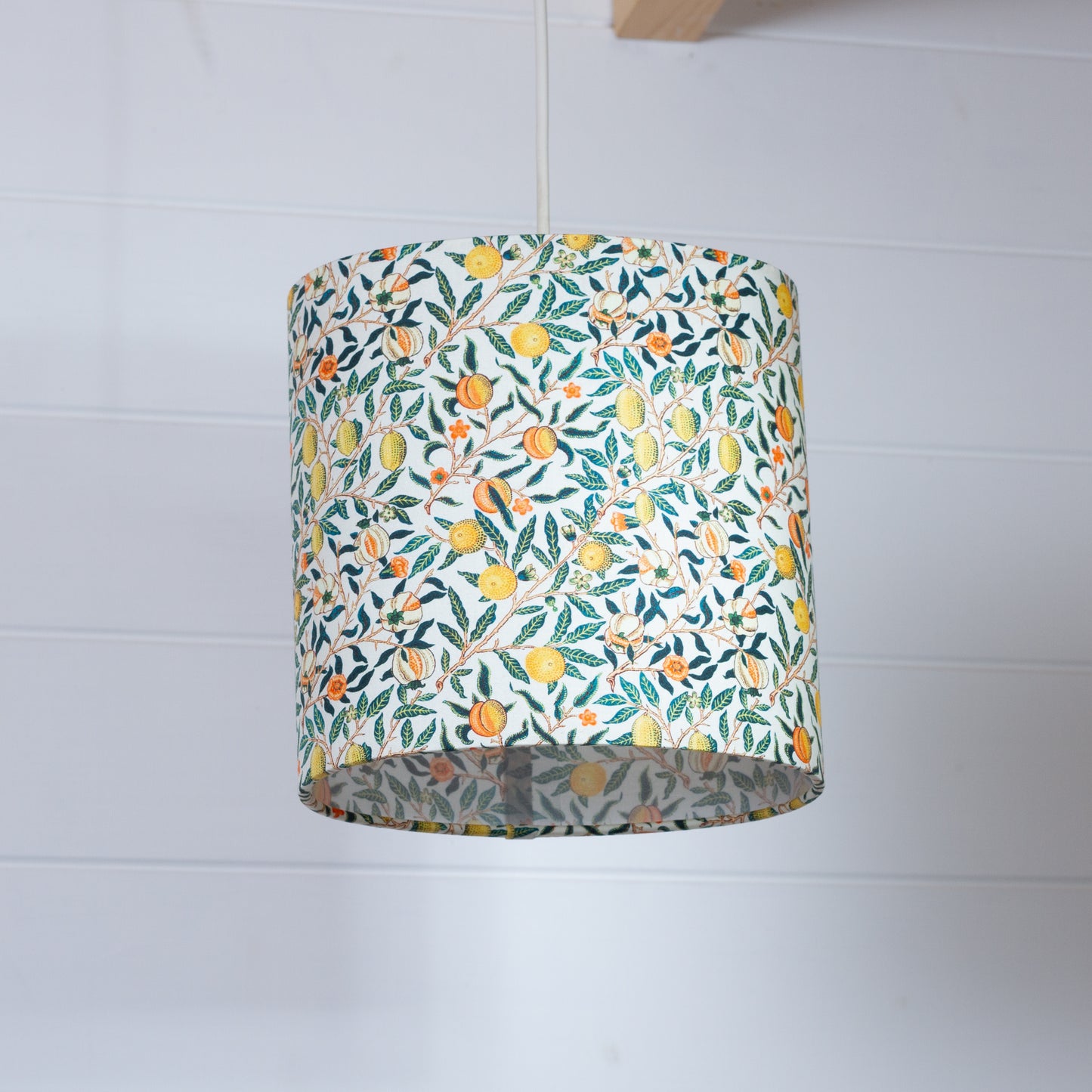 Oval Lamp Shade - F110 ~ William Morris Fruits, 20cm(w) x 20cm(h) x 13cm(d)
