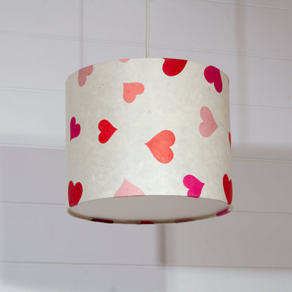Drum Lamp Shade - P82 - Hearts, 25cm x 20cm