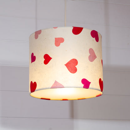 Drum Lamp Shade - P82 - Hearts, 25cm x 20cm